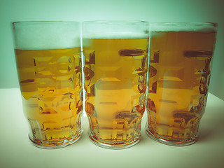 Image showing Retro look Lager beer