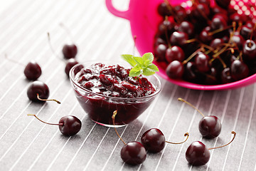 Image showing cherry jam