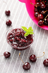 Image showing cherry jam