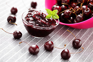 Image showing cherry jam