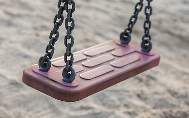 Image showing Swing in a park, selective focus