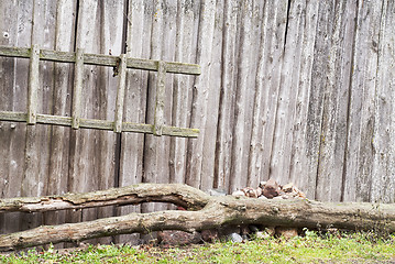 Image showing plank wooden wall