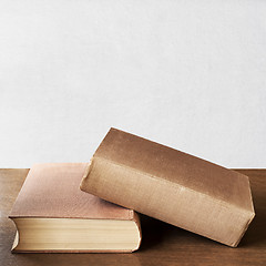 Image showing two brown books on the table