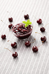 Image showing cherry jam