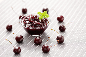 Image showing cherry jam