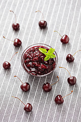 Image showing cherry jam