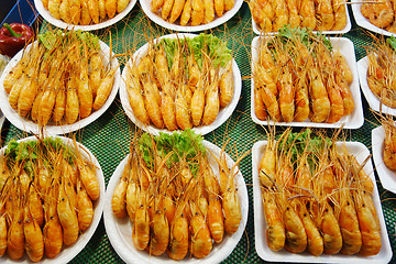 Image showing grilled shrimps