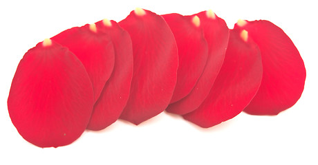 Image showing red rose petals