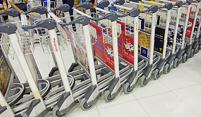 Image showing baggage carts