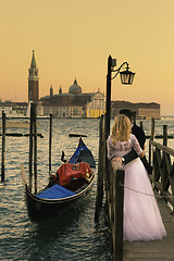 Image showing Just Married in Venice.