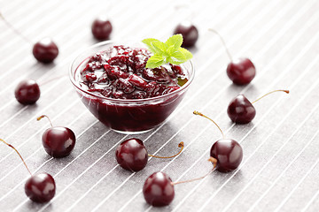 Image showing cherry jam