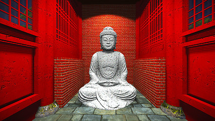 Image showing Buddha statue in temple