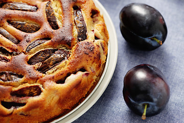 Image showing plum pie