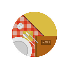 Image showing Flat vector icon for cafe or restaurant