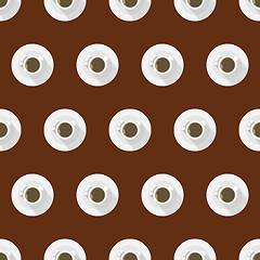 Image showing Flat vector background for coffee cup