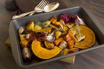 Image showing Rustic Baked Vegetables