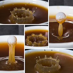 Image showing Milk in coffee splash