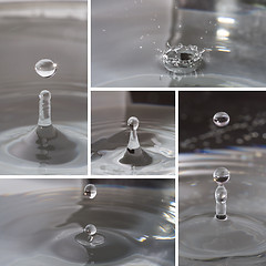 Image showing Water splashing and ripple