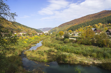 Image showing Village in the valley