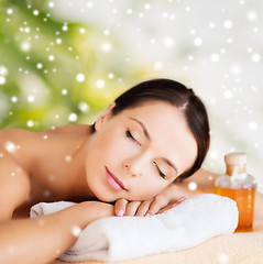 Image showing beautiful young woman in spa