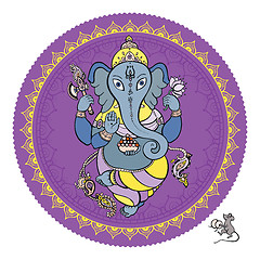 Image showing Lord Ganesha Hand drawn illustration.