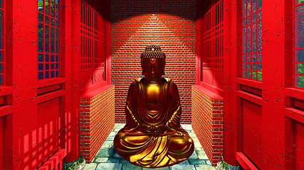 Image showing Buddha statue in temple