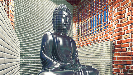 Image showing Buddha statue in temple