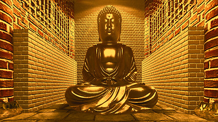 Image showing Buddha statue in temple