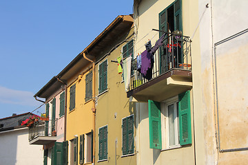 Image showing Drying clothes on the balcony