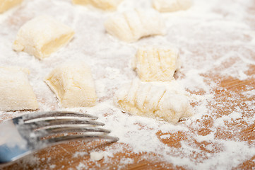 Image showing making fresh Italian potato gnocchi