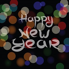 Image showing new year blurred background