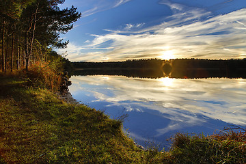 Image showing HDR capture of a lake in Bavaria in autumn