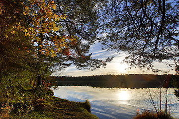 Image showing HDR capture of a lake in Bavaria in autumn