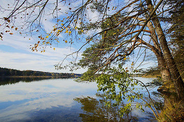 Image showing HDR capture of a lake in Bavaria in autumn