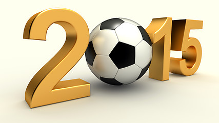 Image showing Year 2015 with soccer ball