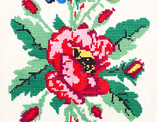 Image showing embroidered good by cross-stitch pattern