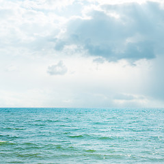 Image showing low clouds over sea