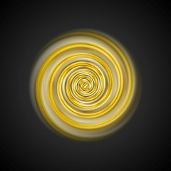 Image showing Bright yellow swirl logo design