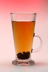 Image showing Black tea in a glass