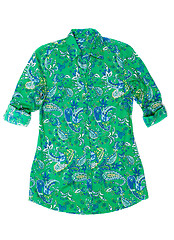 Image showing Bright green funky dress