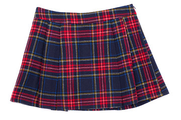 Image showing Short plaid skirt