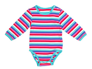 Image showing striped baby clothes