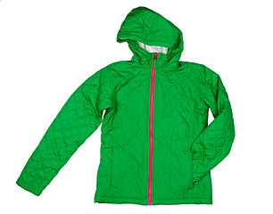Image showing Green quilted jacket