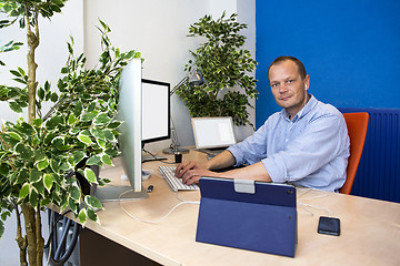 Image showing Green paperless office