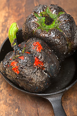 Image showing charcol scorched fresh bell peppers