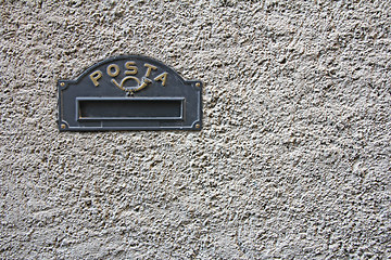 Image showing Black Iron mailbox