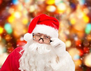 Image showing close up of santa claus winking
