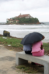 Image showing Couple on the beach