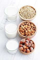 Image showing different vegan milk