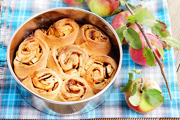 Image showing yeast apple cake